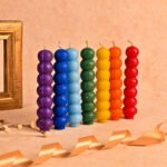 A SET OF 7 CHAKRA SPELL CANDLES - with Affirmation Cards  🌈