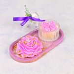 Floral Candles with Resin Tray - BERRY BLAST + LAVENDER💜 - Image 5