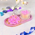 Floral Candles with Resin Tray - BERRY BLAST + LAVENDER💜