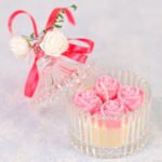 Floral Candles with Resin Tray - PINK PEONY + STRAWBERRIES & CREAM - Image 5